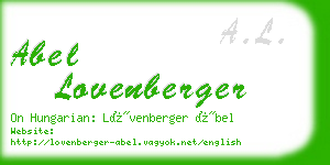 abel lovenberger business card